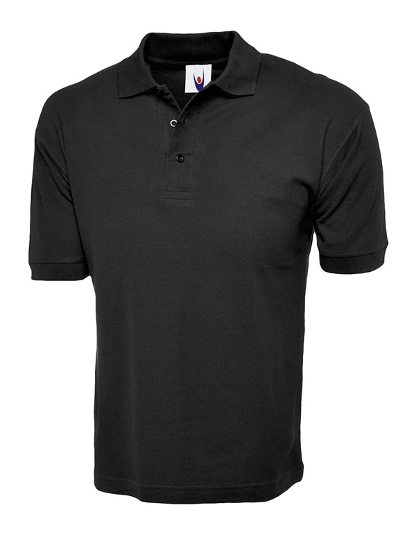 UC112 Black Classic Cotton Poloshirt