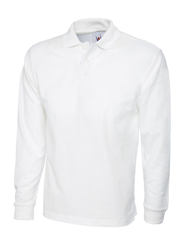 UC113 White Longsleeve Classic Poloshirt UC113 White Longsleeve Classic Poloshirt
