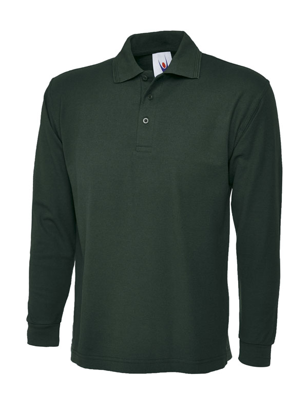 UC113 Bottle Green Longsleeve Classic Poloshirt