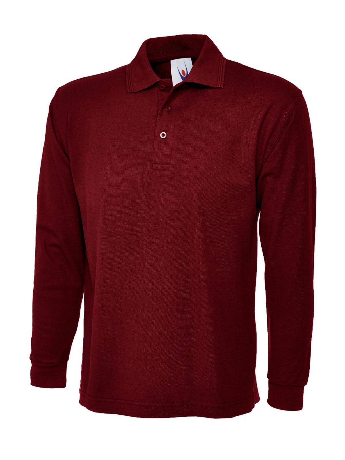 UC113 Maroon Longsleeve Classic Poloshirt UC113 Maroon Longsleeve Classic Poloshirt