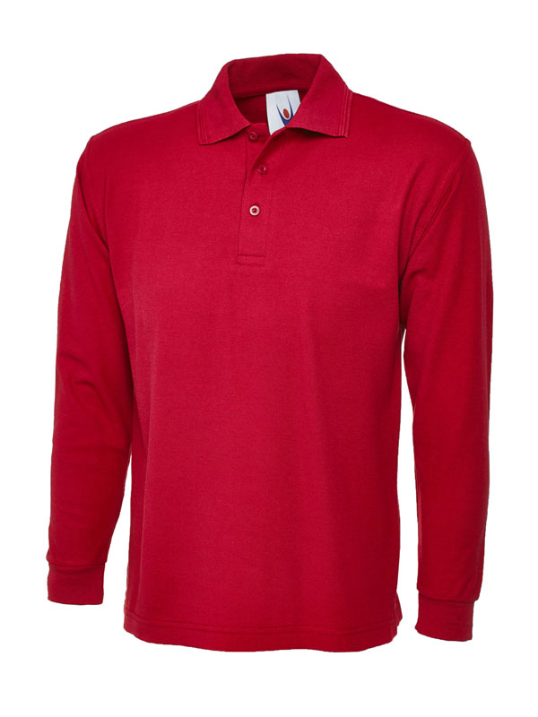 UC113 Red Longsleeve Classic Poloshirt
