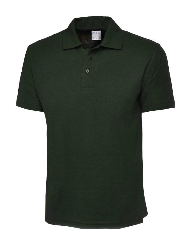 UC114 Bottle Green Mens Active Cotton Poloshirt