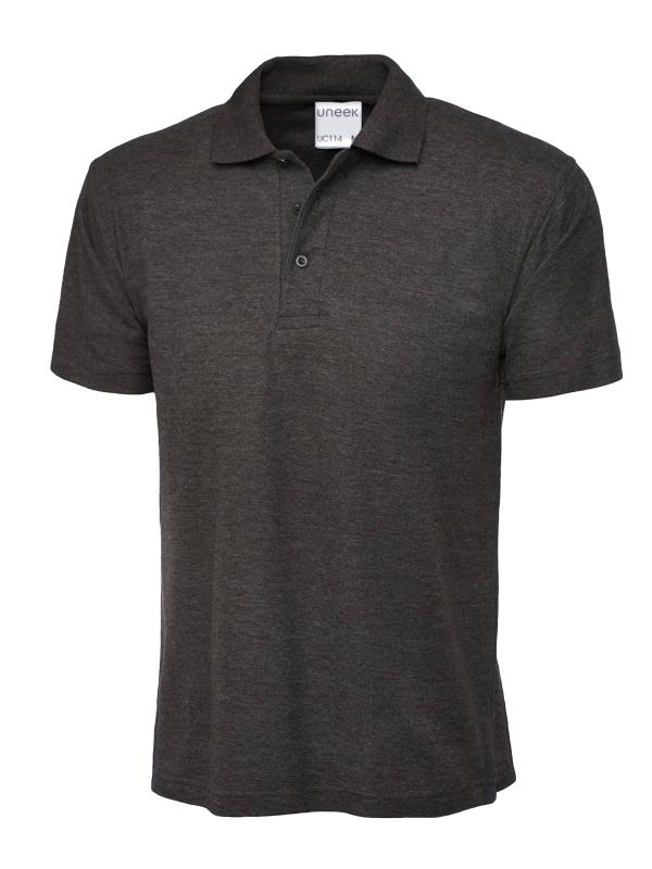 UC114 Charcoal Mens Active Cotton Poloshirt