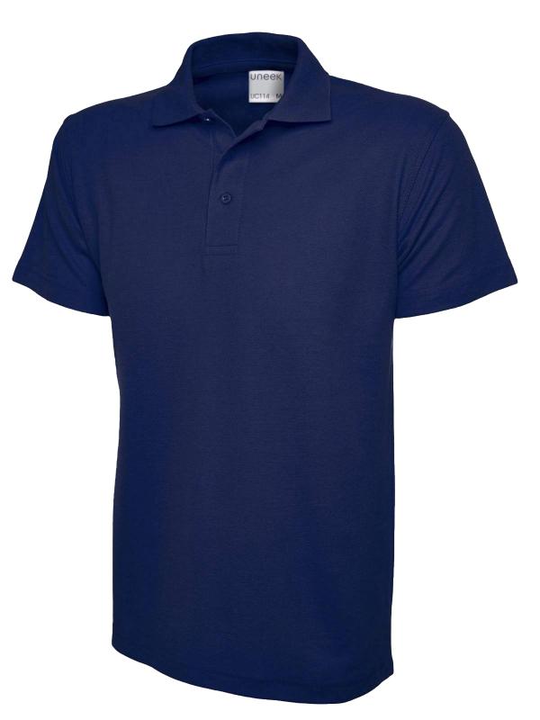 UC114 French Navy Mens Active Cotton Poloshirt UC114 French Navy Mens Active Cotton Poloshirt