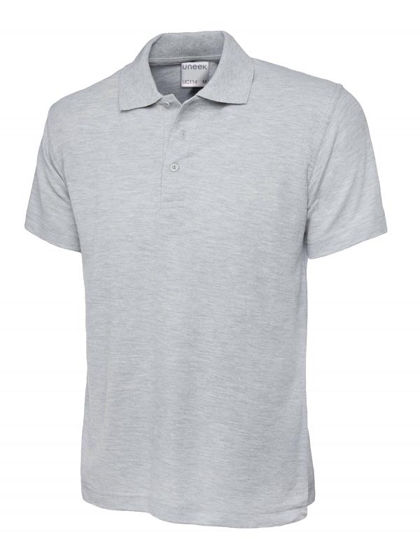 UC114 Heather Grey Mens Active Cotton Poloshirt UC114 Heather Grey Mens Active Cotton Poloshirt