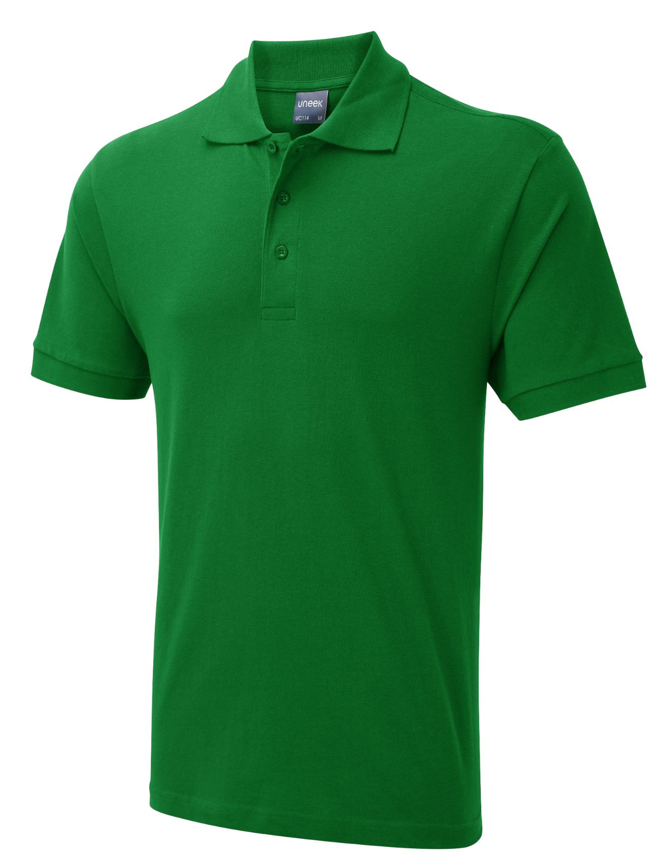 UC114 Kelly Green Mens Active Cotton Poloshirt