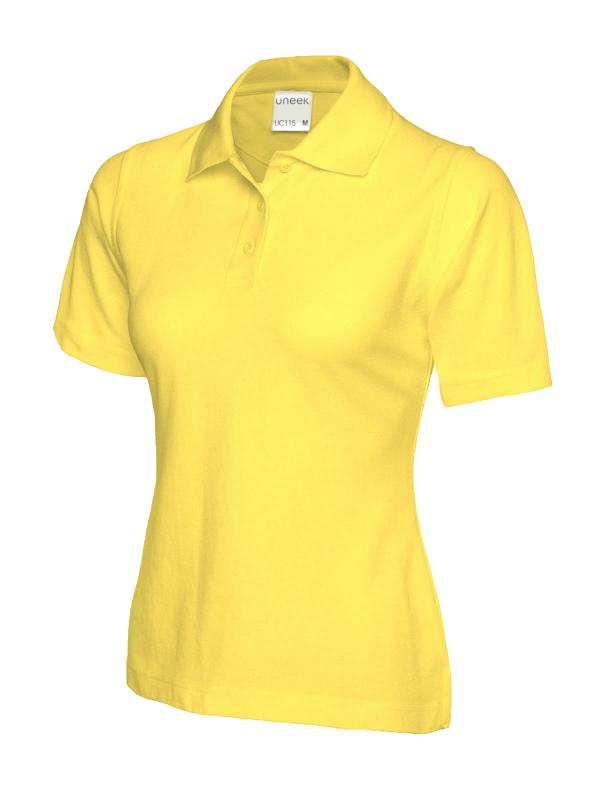 UC115 Yellow Ladies Active Cotton Poloshirt UC115 Yellow Ladies Active Cotton Poloshirt