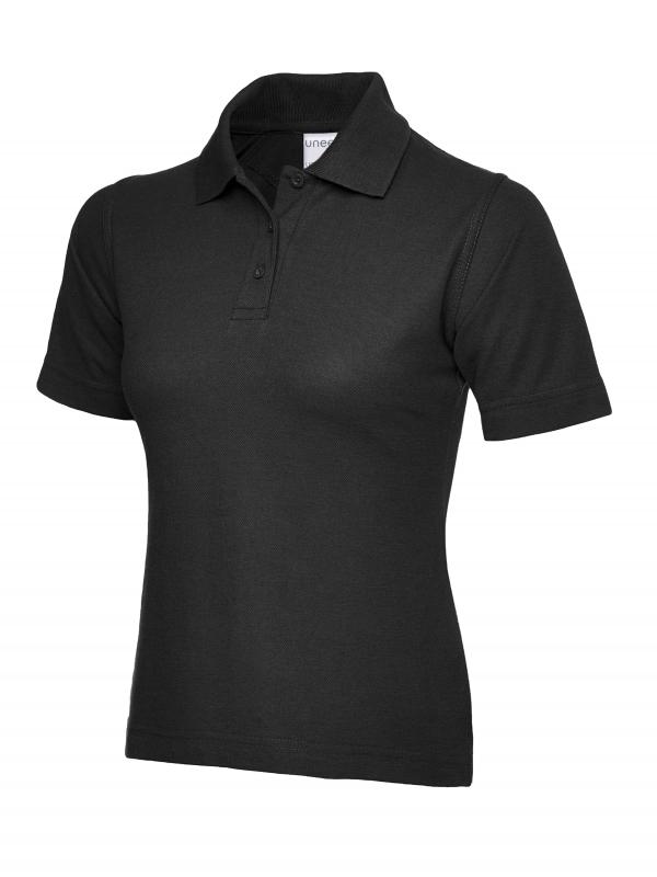 UC115 Black Ladies Active Cotton Poloshirt UC115 Black Ladies Active Cotton Poloshirt