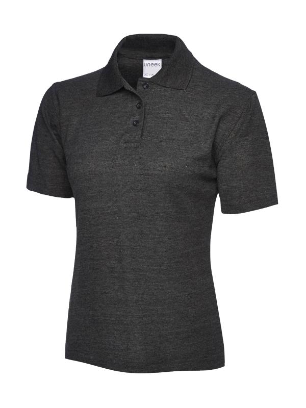 UC115 Charcoal Ladies Active Cotton Poloshirt