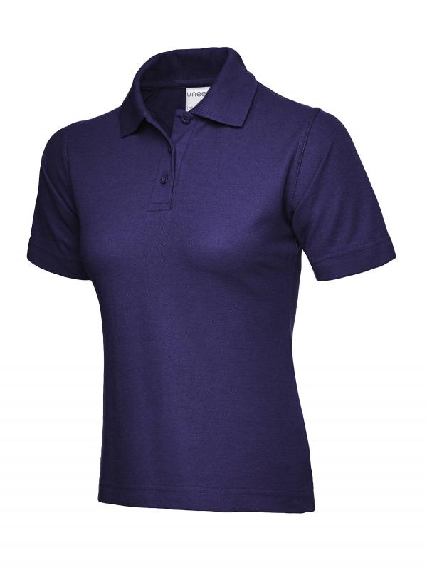 UC115 Purple Ladies Active Cotton Poloshirt