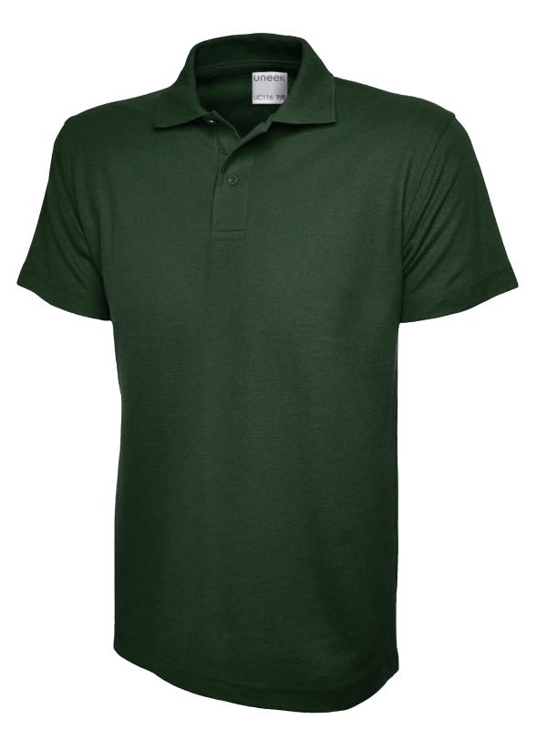 UC116 Bottle Green Childrens Active Cotton Poloshirt UC116 Bottle Green Childrens Active Cotton Poloshirt