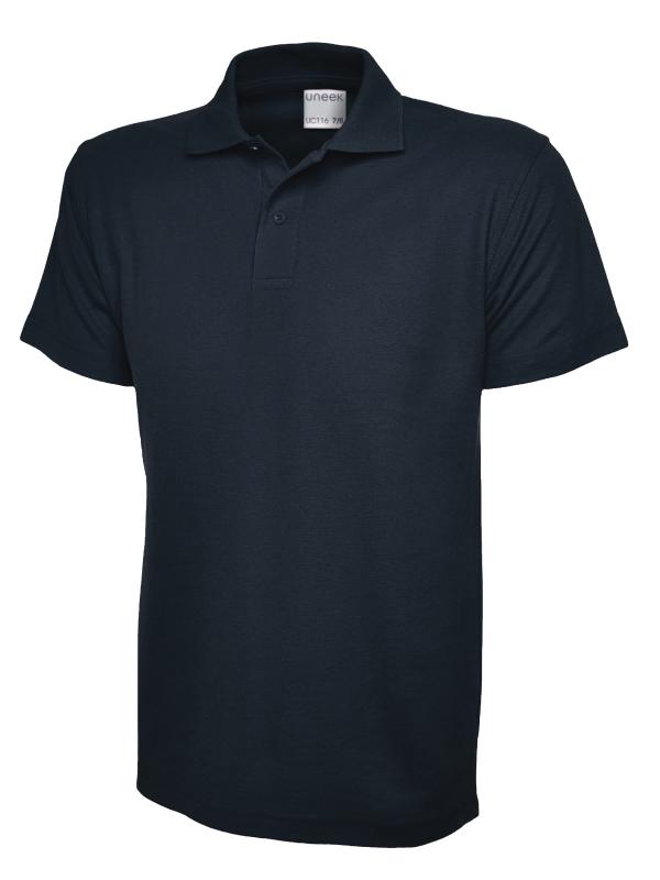 UC116 Navy Childrens Active Cotton Poloshirt