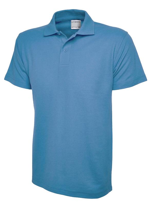 UC116 Sky Childrens Active Cotton Poloshirt