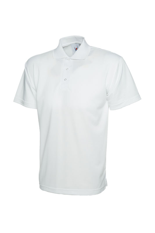 UC121 White Processable Poloshirt