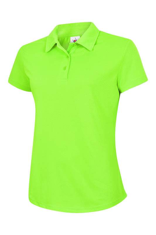 UC126 Electric Green Ladies Ultra Cool Poloshirt