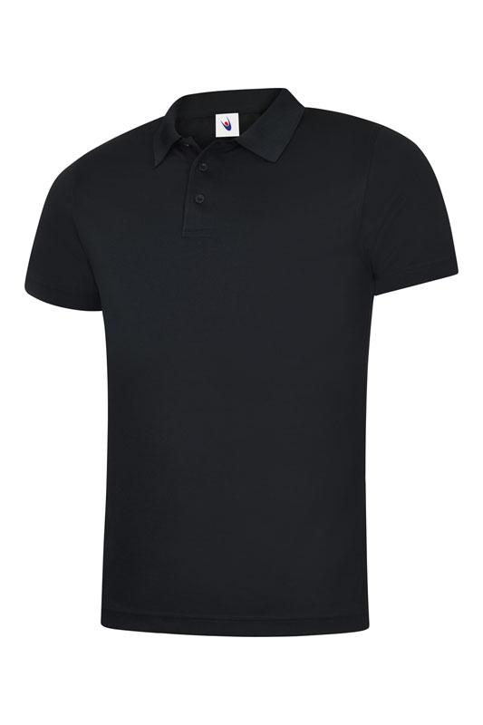 UC127 Black Mens Ultra Cool Workwear Poloshirt