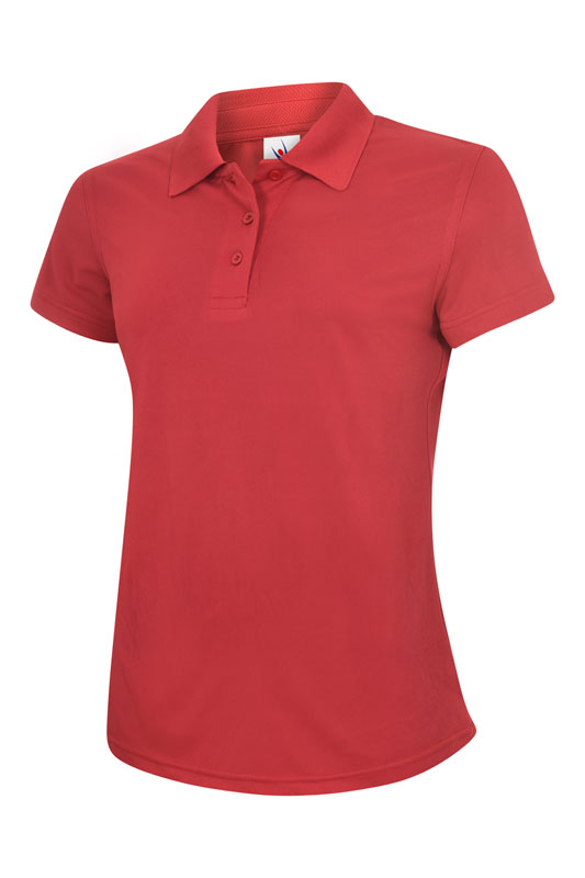 UC128 Red Ladies Ultra Cool Workwear Poloshirt