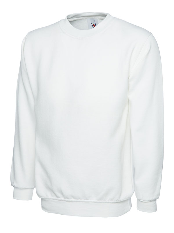 UC203 White Classic Sweatshirt
