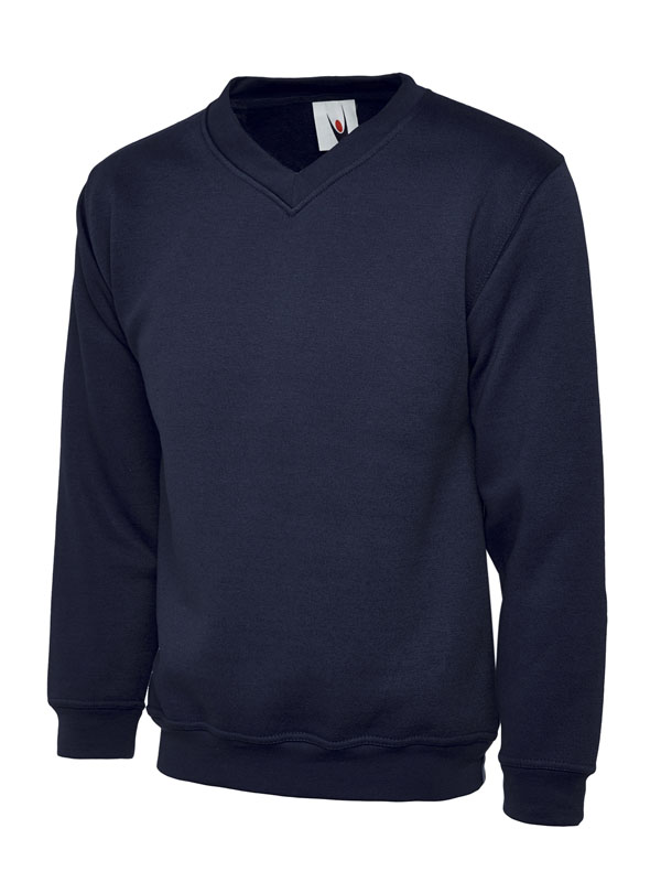 UC204 Navy Classic V-Neck Sweatshirt UC204 Navy Classic V-Neck Sweatshirt