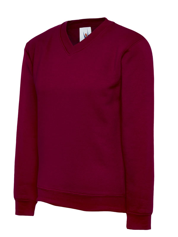 UC206 Maroon Childrens Classic V-Neck Sweatshirt UC206 Maroon Childrens Classic V-Neck Sweatshirt