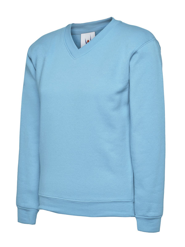 UC206 Sky Childrens Classic V-Neck Sweatshirt UC206 Sky Childrens Classic V-Neck Sweatshirt