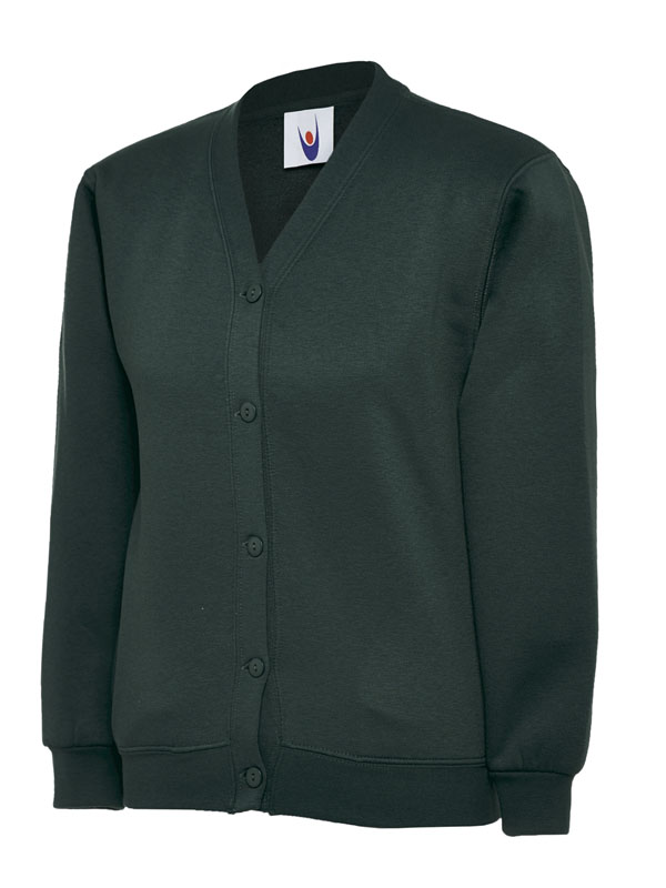 UC207 Bottle Green Childrens Classic Cardigan UC207 Bottle Green Childrens Classic Cardigan