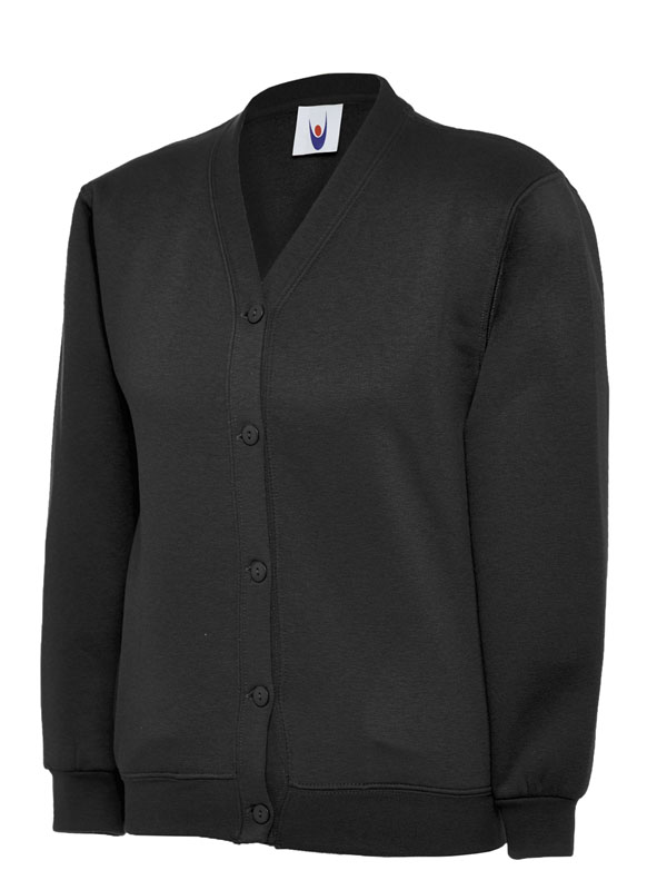 UC207 Black Childrens Classic Cardigan UC207 Black Childrens Classic Cardigan