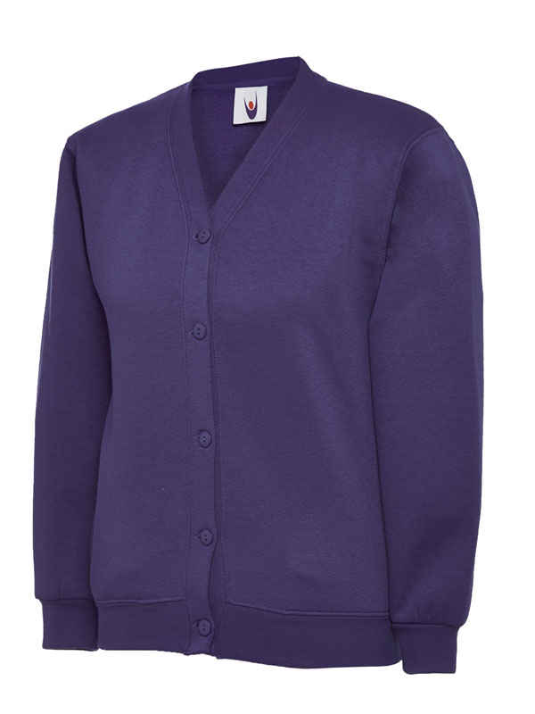 UC207 Purple Childrens Classic Cardigan UC207 Purple Childrens Classic Cardigan