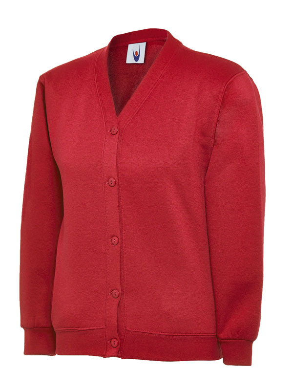 UC207 Red Childrens Classic Cardigan
