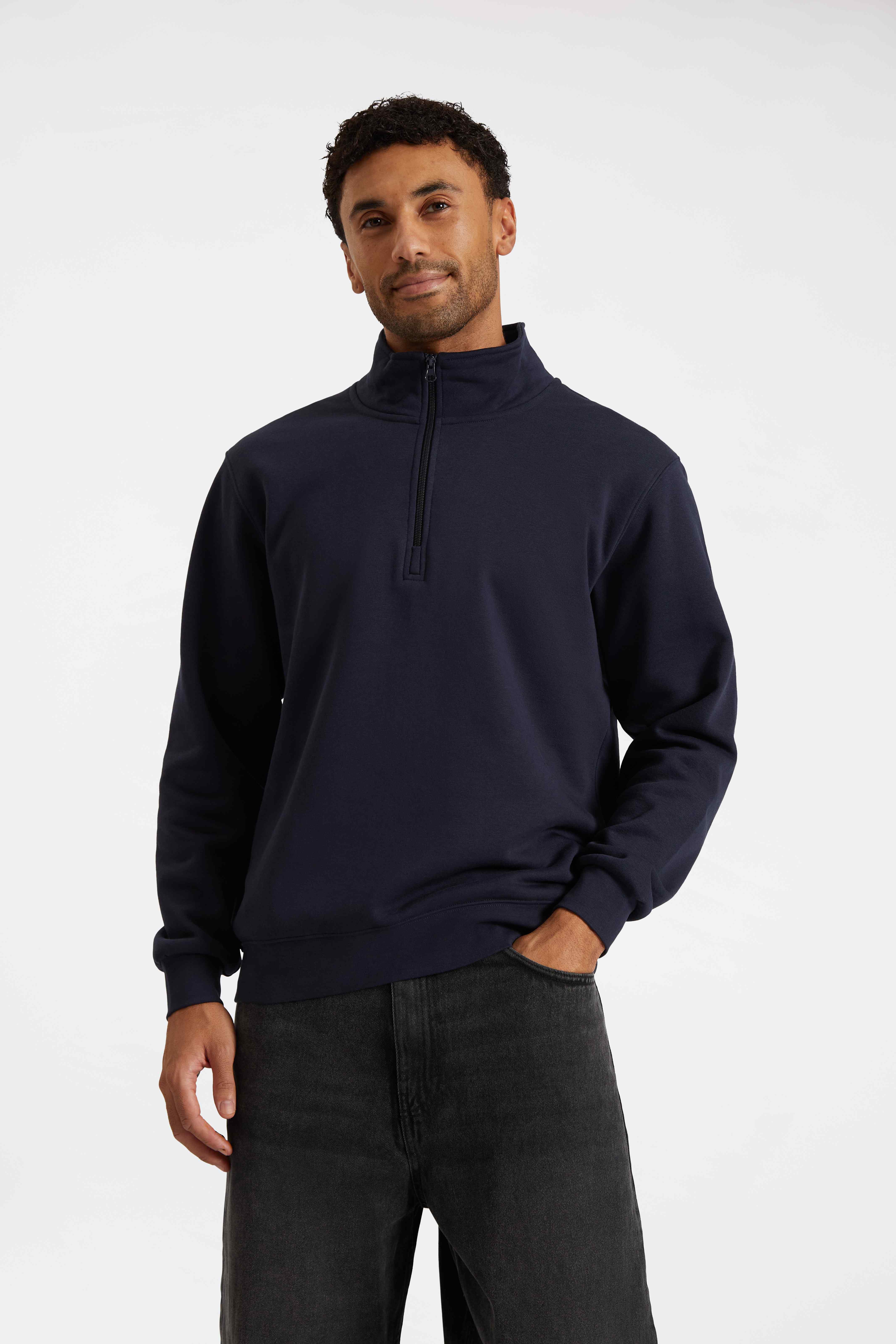 UC213 Charcoal Quarter Zip Sweatshirt