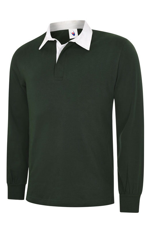 UC402 Bottle Green Classic Rugby Shirt