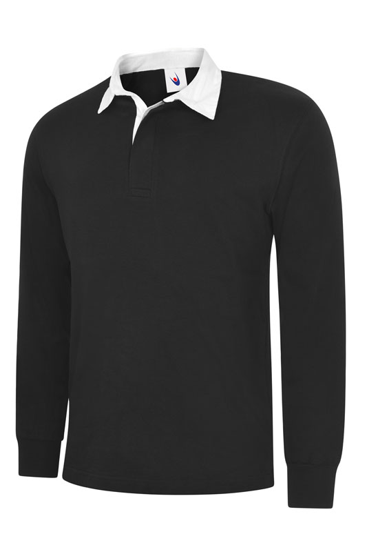 UC402 Black Classic Rugby Shirt UC402 Black Classic Rugby Shirt
