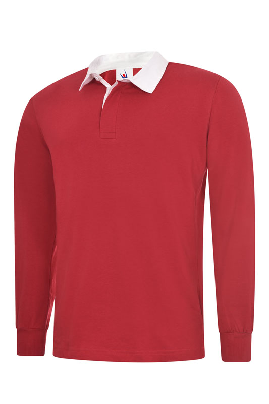 UC402 Red Classic Rugby Shirt