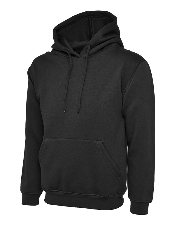 UC502 Black Classic Hooded Sweatshirt