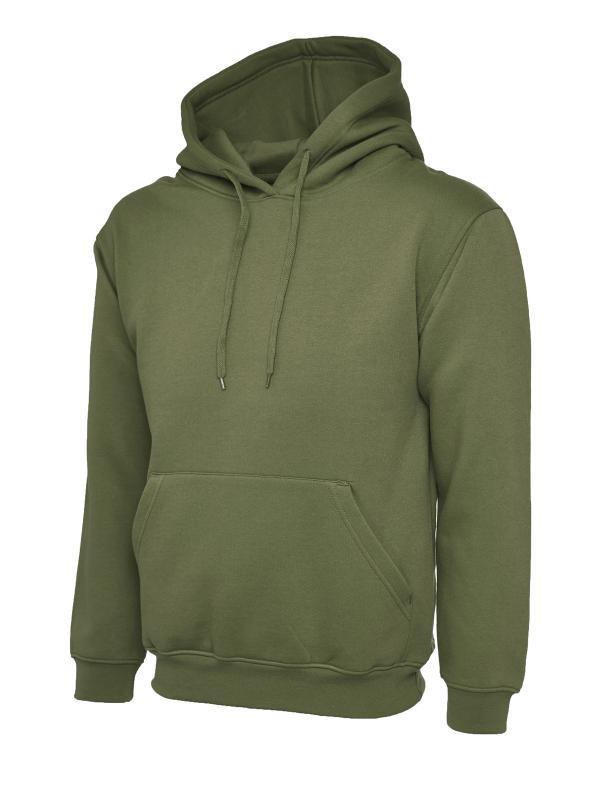 UC502 Olive Classic Hooded Sweatshirt