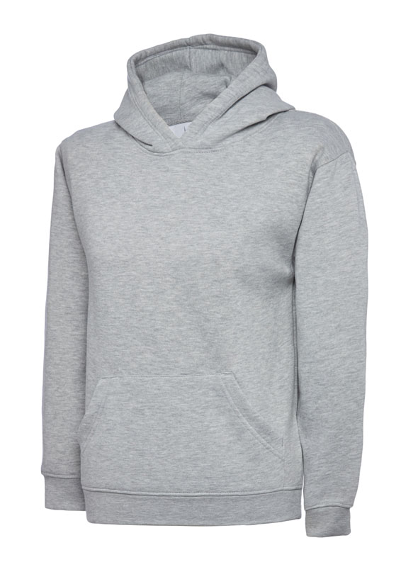 UC503 Heather Grey Childrens Classic Hooded Sweatshirt UC503 Heather Grey Childrens Classic Hooded Sweatshirt