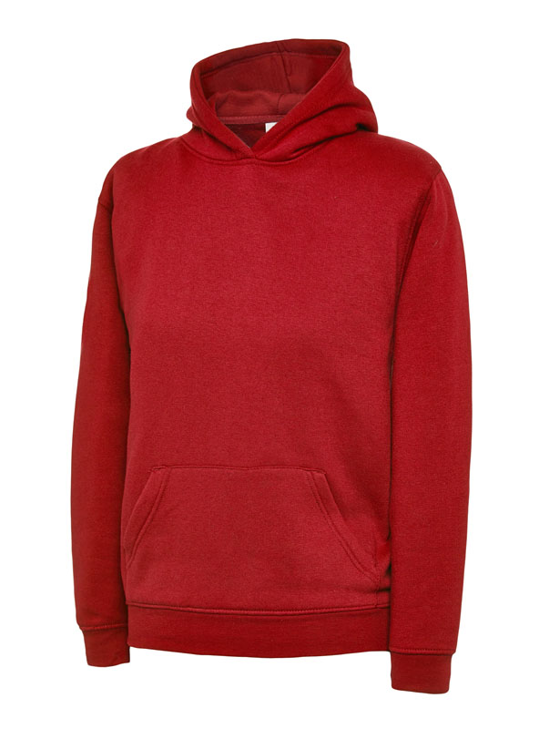 UC503 Red Childrens Classic Hooded Sweatshirt UC503 Red Childrens Classic Hooded Sweatshirt