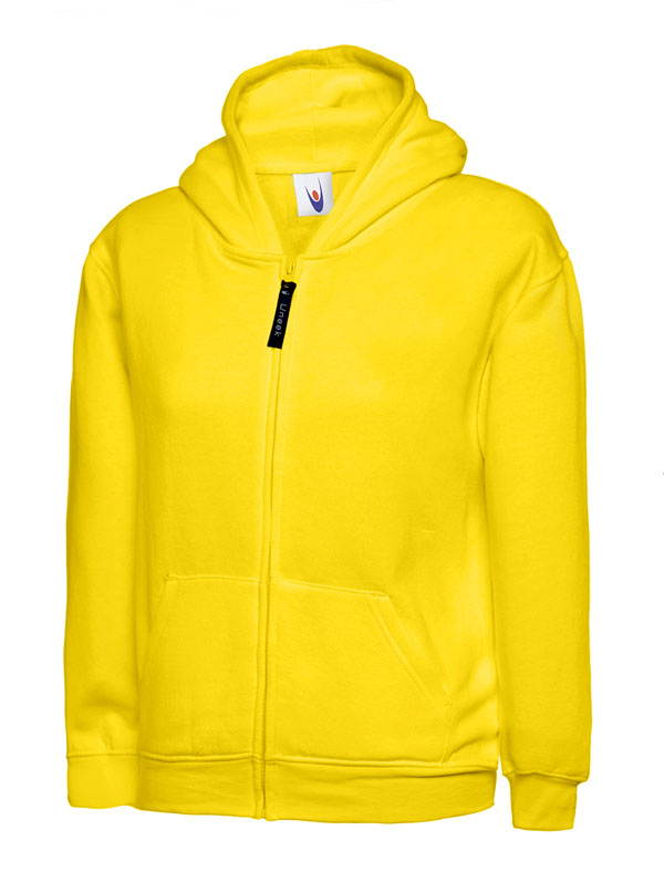 UC506 Yellow Childrens Classic Full Zip Hooded Sweatshirt UC506 Yellow Childrens Classic Full Zip Hooded Sweatshirt