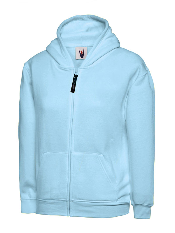 UC506 Sky Childrens Classic Full Zip Hooded Sweatshirt UC506 Sky Childrens Classic Full Zip Hooded Sweatshirt