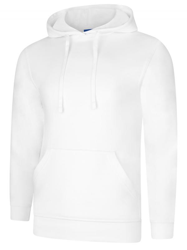UC509 White Deluxe Hooded Sweatshirt
