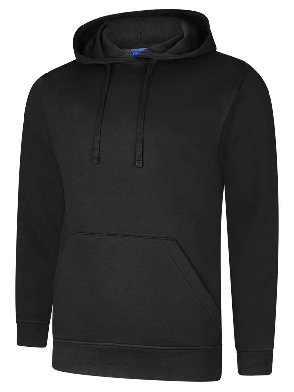 UC509 Black Deluxe Hooded Sweatshirt
