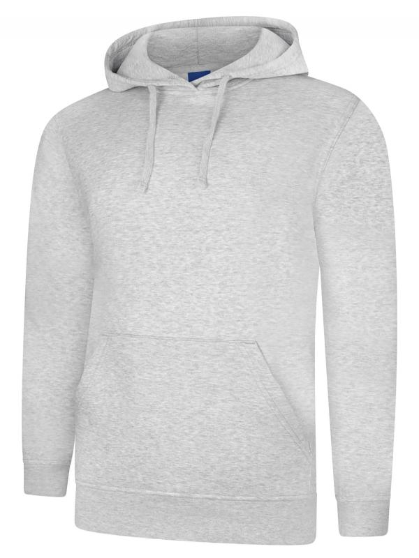 UC509 Heather Grey Deluxe Hooded Sweatshirt