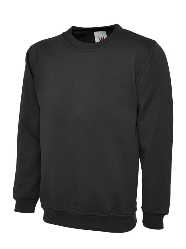 UC211 Black Ladies Deluxe Crew Neck Sweatshirt UC211 Black Ladies Deluxe Crew Neck Sweatshirt
