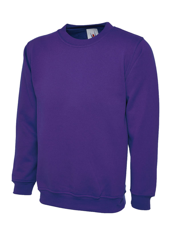UC211 Purple Ladies Deluxe Crew Neck Sweatshirt