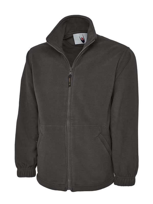 UC601 Charcoal Heavyweight Full Zip Fleece Jacket