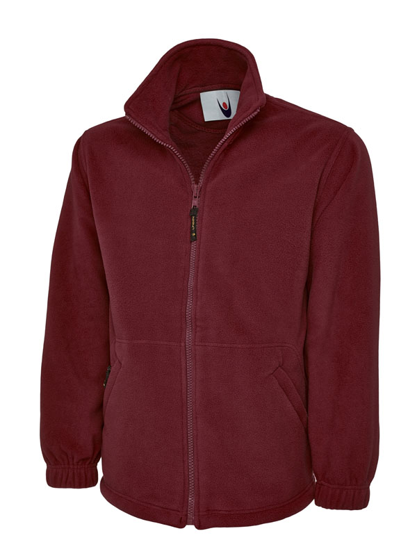 UC601 Maroon Heavyweight Full Zip Fleece Jacket