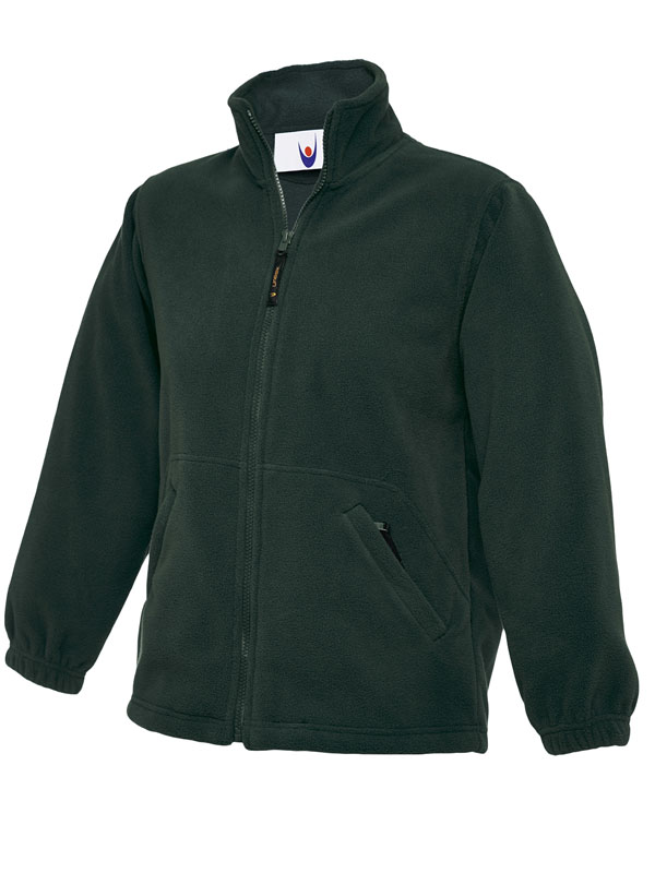 UC603 Bottle Green Childrens Classic Full Zip Fleece Jacket UC603 Bottle Green Childrens Classic Full Zip Fleece Jacket