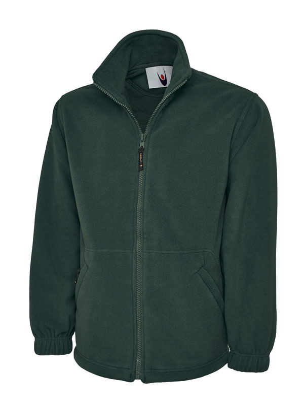 UC604 Bottle Green Classic Full Zip Fleece Jacket