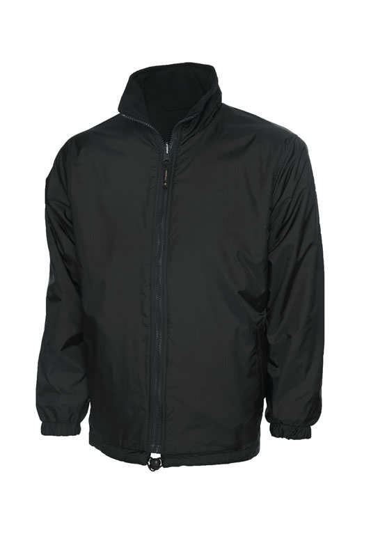 UC605 Black Classic Reversible Fleece Jacket