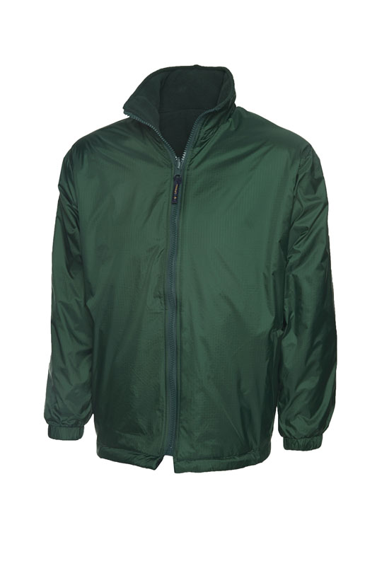UC606 Bottle Green Childrens Reversible Fleece Jacket